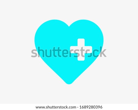 Plus, heart icon vector EPS10