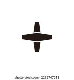 Plus, hexagons geometric symbol simple logo vector