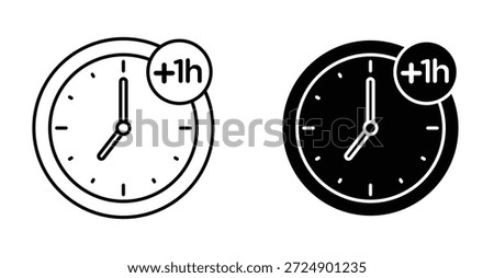 Plus hours icon graphic design. Vector icon illustrations