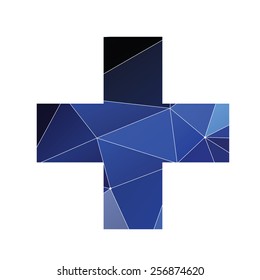 plus icon Abstract Triangle Geometrical background 