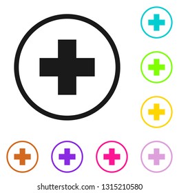 Plus Icon. Add plus icon. Addition sign. Medical Plus icon