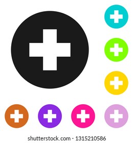 Plus Icon. Add plus icon. Addition sign. Medical Plus icon