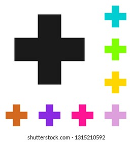 Plus Icon. Add plus icon. Addition sign. Medical Plus icon