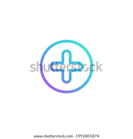Plus Icon. Add icon. Addition sign. Vector illustration for graphic design, Web, UI, app.