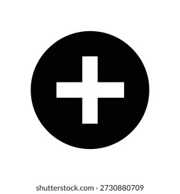 Plus Icon, Añadir Vector de silueta, signo de adición aislado