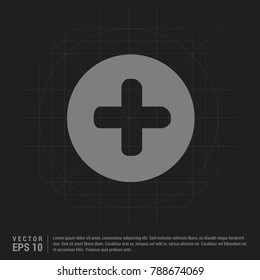 Plus Icon - Black Creative Background