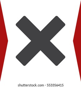 Plus icon, the cross, add, delete, close, zoom, vector  flat design style