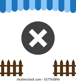 Plus icon, the cross, add, delete, close, zoom, vector  flat design style
