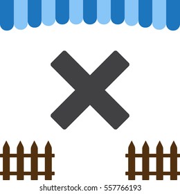 Plus icon, the cross, add, delete, close, zoom, vector  flat design style