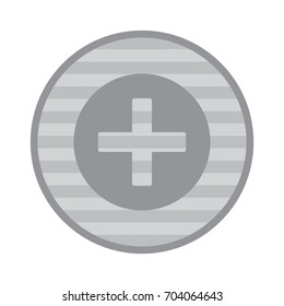 Plus icon, the cross, add, delete, close, zoom, vector  flat design style