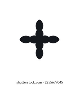 Plus icon. Cross sign. Simple style Christian holiday poster background symbol. Add button. Plus logo design element. Plus t-shirt printing. Vector for sticker.