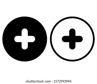 Plus icon design. Add plus icon in trendy flat style design. Vector illustration.