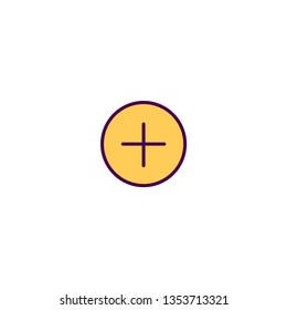Plus icon design. Essential icon vector illustration