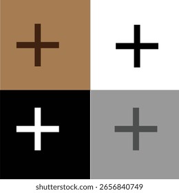 plus plus icon design on different background texture