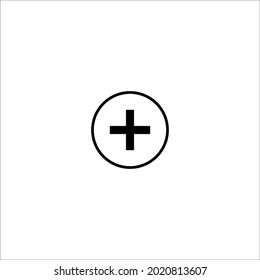 plus Icon, flat design style on white background