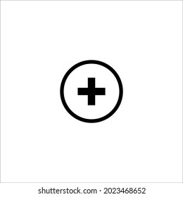 plus Icon, flat design style on white background