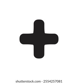 Plus icon Flat line illustration