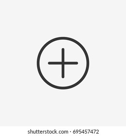 Plus icon illustration isolated vector sign symbol