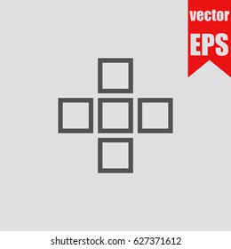 Plus icon infographic isolated in flat style.Vector illustration.