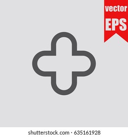 Plus icon infographic isolated in flat style.Vector illustration.