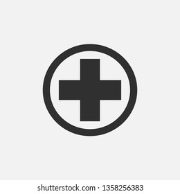 Plus icon isolated on white background. Vector illustration.