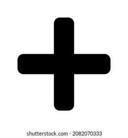 Plus icon isolated on white background