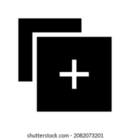 Plus Symbol einzeln auf weißem Hintergrund