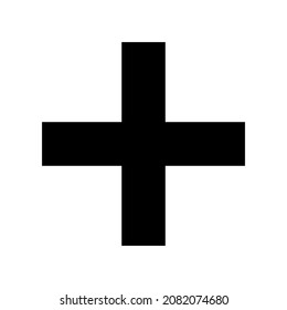 Plus icon isolated on white background