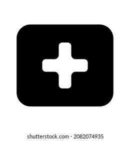 Icono Plus aislado en fondo blanco