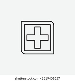Plus icon isolated on white background