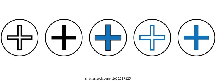  plus icon. isolated white background. eps 10.