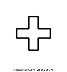Plus icon logo design. Add plus sign and symbol