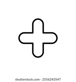 Plus icon logo design. Add plus sign and symbol
