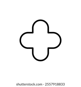 Plus icon logo design. Add plus sign and symbol