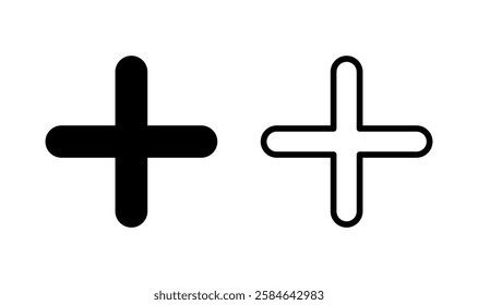Plus icon logo design. Add plus sign and symbol