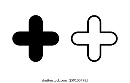 Plus icon logo design. Add plus sign and symbol