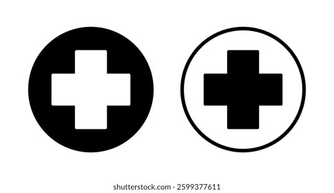 Plus icon logo design. Add plus sign and symbol