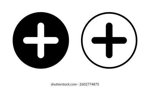Plus icon logo design. Add plus sign and symbol