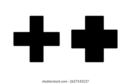 Diseño de logotipo de icono Plus. Añadir signo más y símbolo