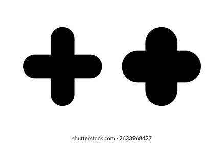 Design do logotipo do ícone Plus. Adicionar sinal de adição e símbolo