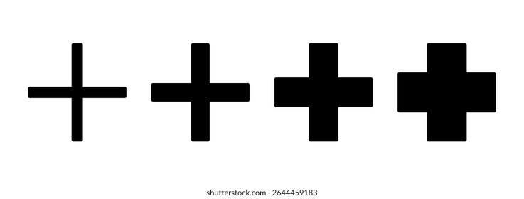 Design do logotipo do ícone Plus. Adicionar sinal de adição e símbolo