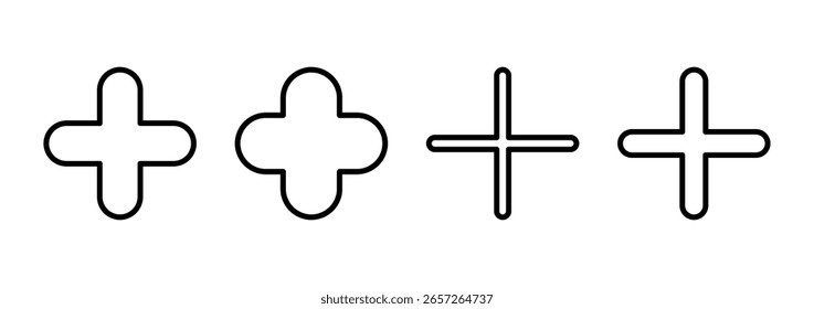 Diseño de logotipo de icono Plus. Añadir signo más y símbolo