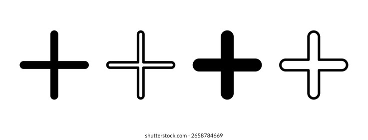 Diseño de logotipo de icono Plus. Añadir signo más y símbolo