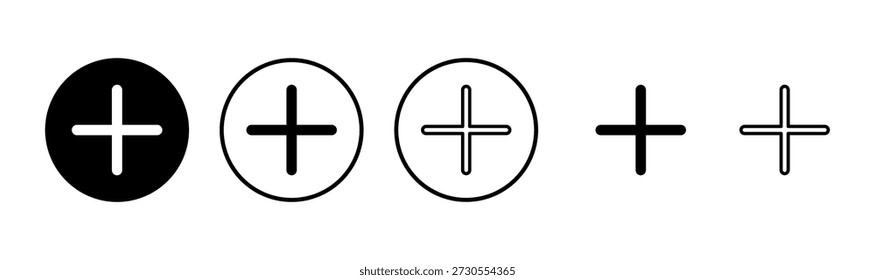 Plus icon logo design. Add plus sign and symbol
