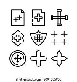 más icono o logotipo símbolo de signo aislado ilustración vectorial - Colección de iconos vectoriales de estilo negro de alta calidad

