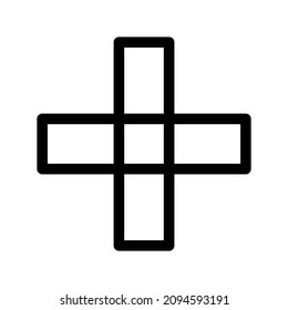 plus icon or logo isolated sign symbol vector illustration - high quality black style vector icons

