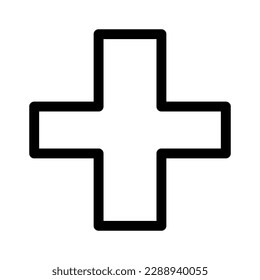 plus icon or logo isolated sign symbol vector illustration - high quality black style vector icons