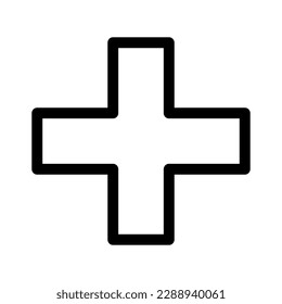 plus icon or logo isolated sign symbol vector illustration - high quality black style vector icons