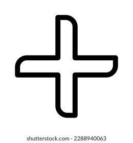 plus icon or logo isolated sign symbol vector illustration - high quality black style vector icons