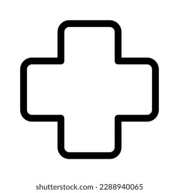 plus icon or logo isolated sign symbol vector illustration - high quality black style vector icons